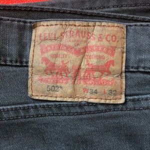 Levi’s Men’s Jeans taper fit 502 34x32 Black Wash